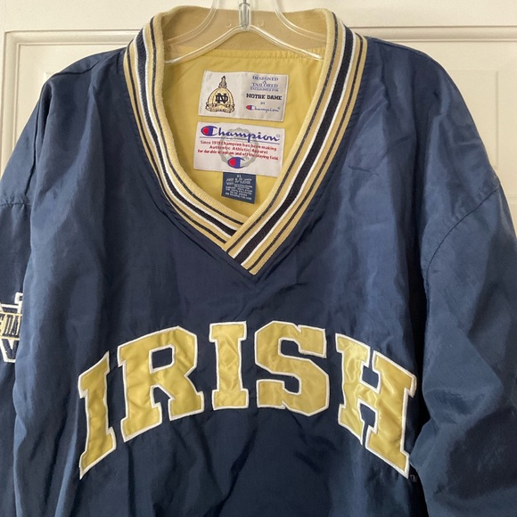 VTG Champion Notre Dame Fighting Irish Pullover Jacket Men’s Size XL NCAA - Picture 4 of 12